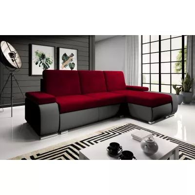 Sedací souprava s úložným prostorem XAVERA - černá / červená