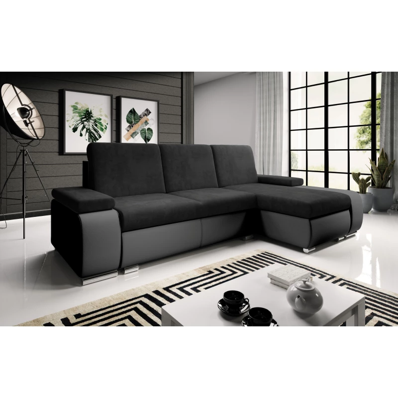 Sedací souprava s úložným prostorem XAVERA - černá