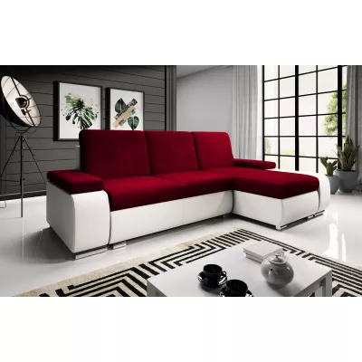 Sedací souprava s úložným prostorem XAVERA - bílá / červená