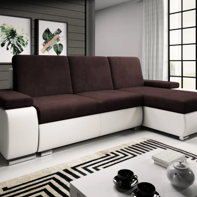 Sedací souprava s úložným prostorem XAVERA - bílá / vínová