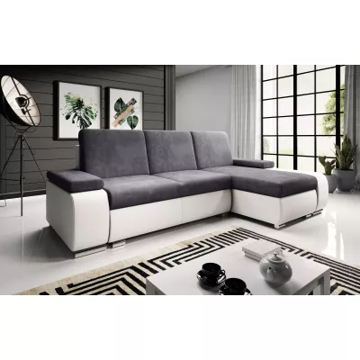 Sedací souprava s úložným prostorem XAVERA - bílá / popelavá