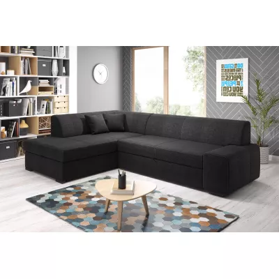 Rohová sedací souprava VALTRUDA - černá 1, levý roh