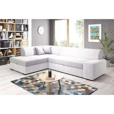 Rohová sedací souprava VALTRUDA - bílá, levý roh