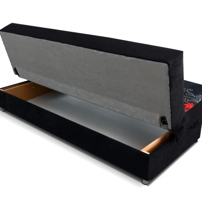 Pohovka s úložným prostorem TEMARI - šedá / hnědá / modrá