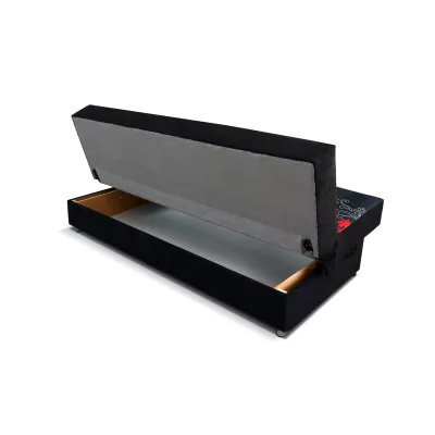 Pohovka s úložným prostorem TEMARI - šedá / hnědá / modrá