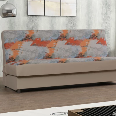 Pohovka s úložným prostorem TEMARI - béžová / šedá