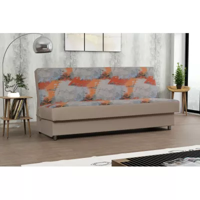 Pohovka s úložným prostorem TEMARI - béžová / šedá