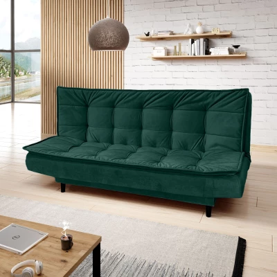 Čalouněná třímístná pohovka ULJANA - tmavě zelená