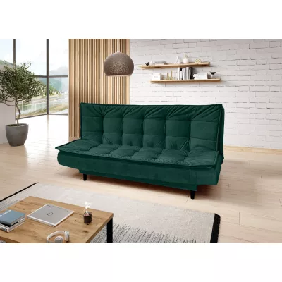 Čalouněná třímístná pohovka ULJANA - tmavě zelená