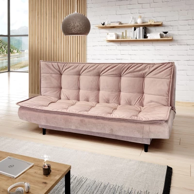 Čalouněná třímístná pohovka ULJANA - pudrově růžová