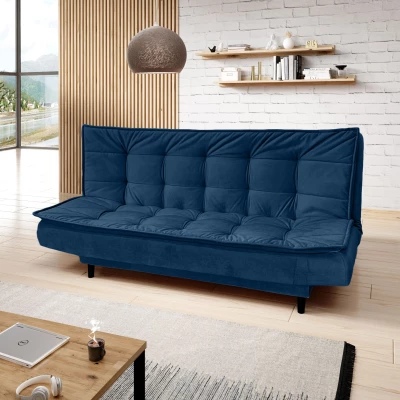 Čalouněná třímístná pohovka ULJANA - tmavě modrá