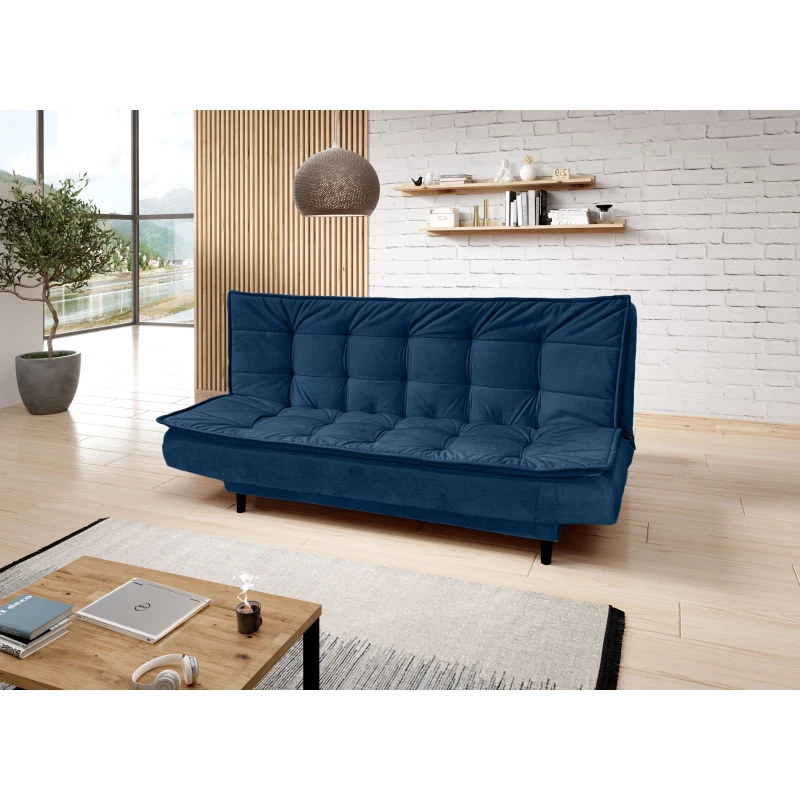 Čalouněná třímístná pohovka ULJANA - tmavě modrá