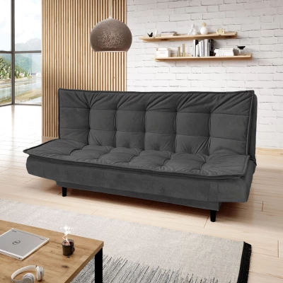 Čalouněná třímístná pohovka ULJANA - tmavě šedá