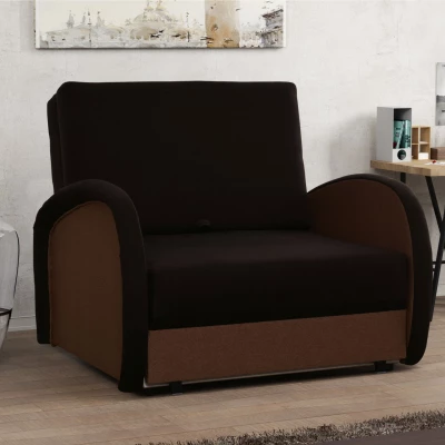 Dětská rozkládací pohovka DAJKA - hnědá / tmavě hnědá