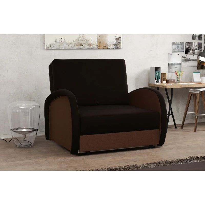 Dětská rozkládací pohovka DAJKA - hnědá / tmavě hnědá