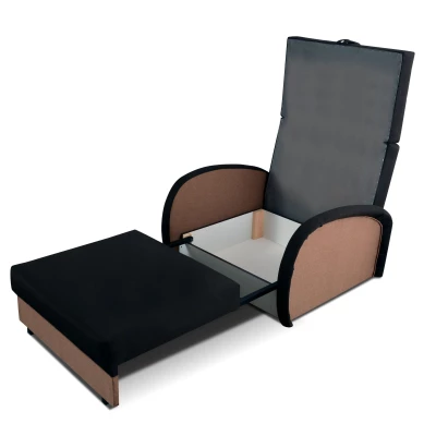 Dětská rozkládací pohovka DAJKA - hnědá / tmavě hnědá