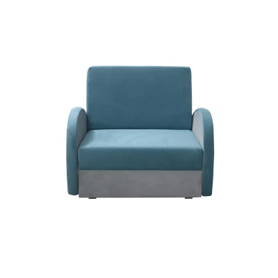 Dětská rozkládací pohovka DAJKA - šedá / modrá