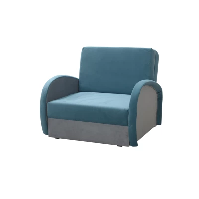 Dětská rozkládací pohovka DAJKA - šedá / modrá