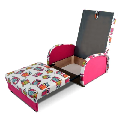 Dětská rozkládací pohovka DAJKA - růžová / světle růžová