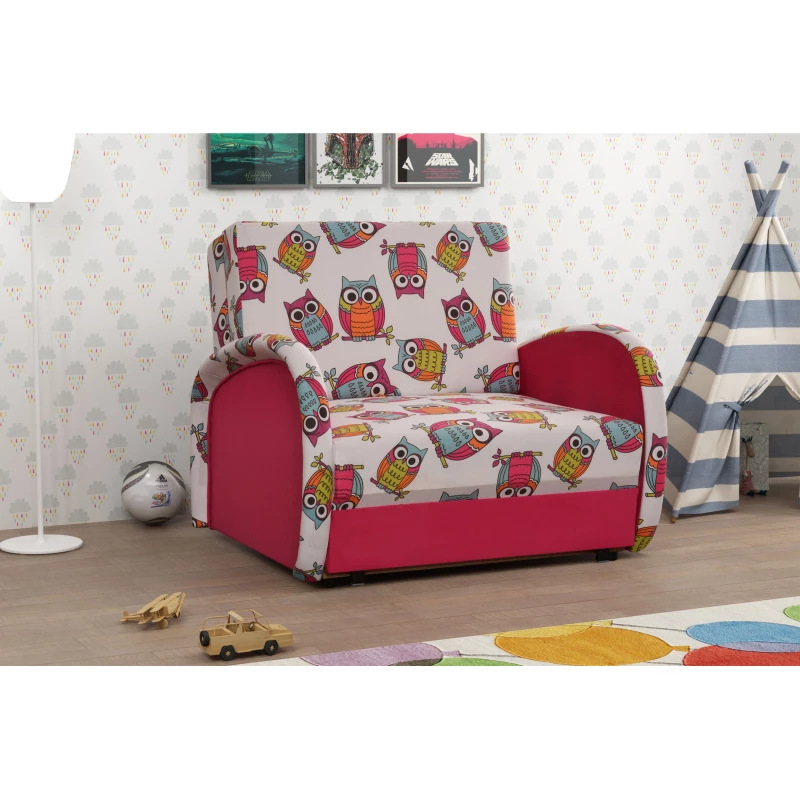 Dětská rozkládací pohovka DAJKA - růžová / světle růžová