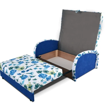 Dětská dvoumístná pohovka DAJKA - modrá / bílá