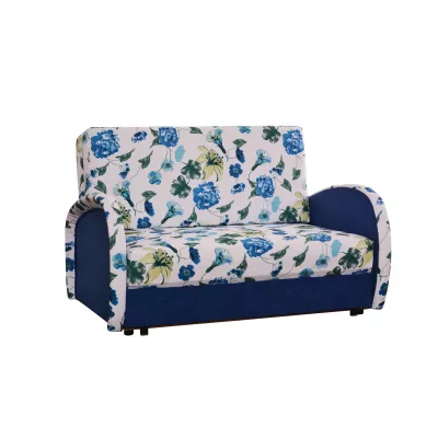 Dětská dvoumístná pohovka DAJKA - modrá / bílá