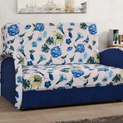 Dětská dvoumístná pohovka DAJKA - modrá / bílá