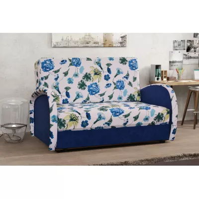 Dětská dvoumístná pohovka DAJKA - modrá / bílá