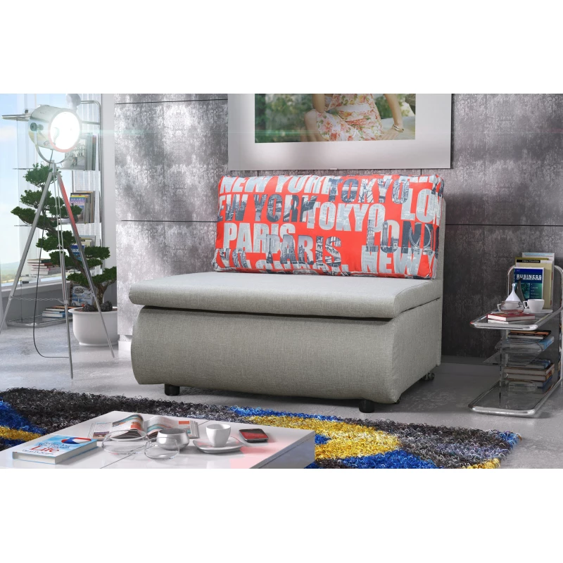 Dětská pohovka DALIDA - šedá / červená