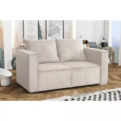 Rozkládací dvoumístná pohovka ANNEKA - krémová