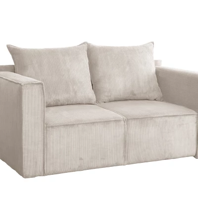 Rozkládací dvoumístná pohovka ANNEKA - krémová