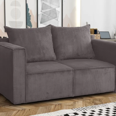 Rozkládací dvoumístná pohovka ANNEKA - tmavě šedá