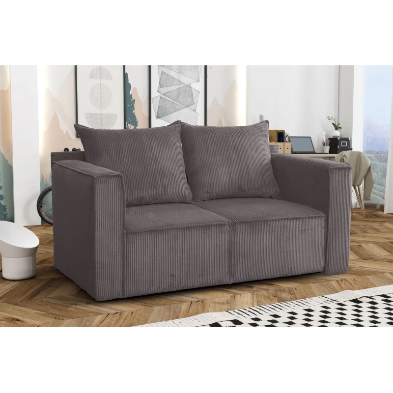 Rozkládací dvoumístná pohovka ANNEKA - tmavě šedá