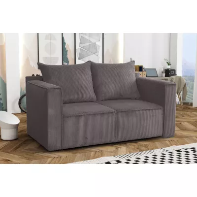 Rozkládací dvoumístná pohovka ANNEKA - tmavě šedá