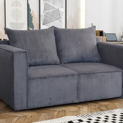 Rozkládací dvoumístná pohovka ANNEKA - šedá