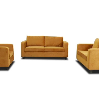 Čalouněná dvoumístná pohovka CRISTALINA - žlutá