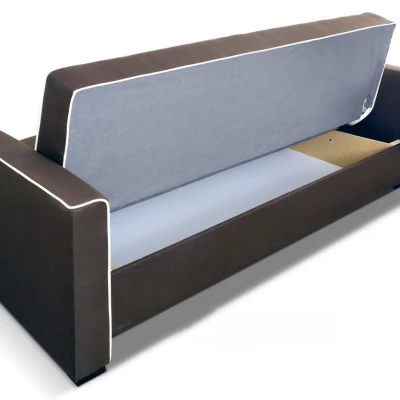 Rozkládací pohovka SALOMENA - tmavě hnědá / béžová