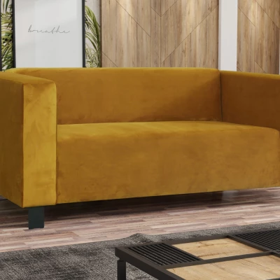 Dvoumístná pohovka BISERKA - žlutá / černá