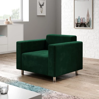 Čalouněné křeslo DALNIM - tmavě zelené