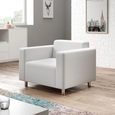 Čalouněné křeslo DALNIM - bílé