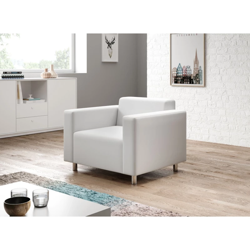 Čalouněné křeslo DALNIM - bílé