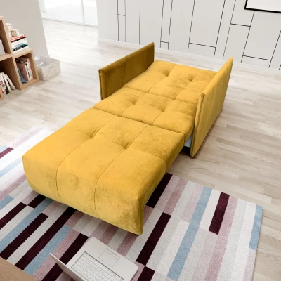 Rozkládací křeslo s úložným prostorem BETTINA - žluté