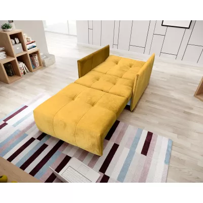 Rozkládací křeslo s úložným prostorem BETTINA - žluté