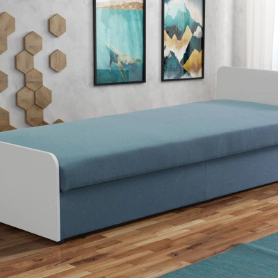 Dětská jednolůžková postel 80x200 JANNA - modrá / bílá