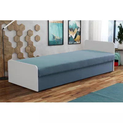 Dětská jednolůžková postel 80x200 JANNA - modrá / bílá