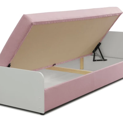 Dětská jednolůžková postel 80x200 JANNA - růžová / bílá