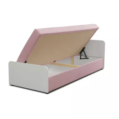 Dětská jednolůžková postel 80x200 JANNA - růžová / bílá