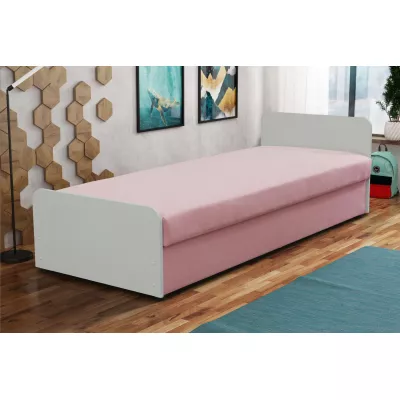 Dětská jednolůžková postel 80x200 JANNA - růžová / bílá