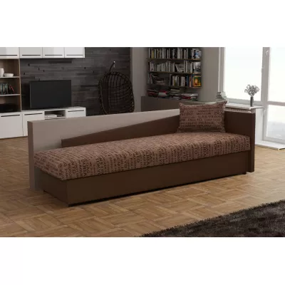 Válenda 80x200 RUOXI s úložným prostorem - tmavě hnědá / hnědá