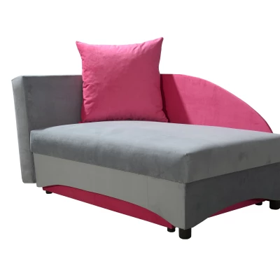 Dětská válenda 80x200 BENIGNA - šedá / růžová, levá